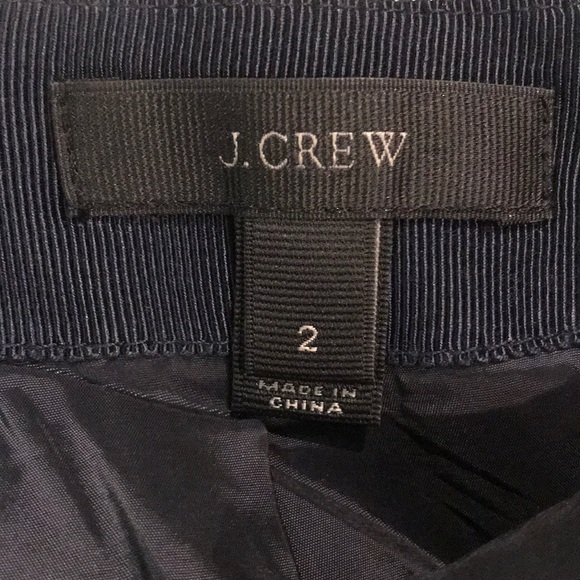 J crew Navy striped skirt - Picture 2 of 2